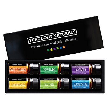 Pure Body Naturals Holistic Aromatherapy Essential Oils Sampler Set