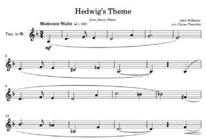 trumpet sheet music for harry potter's hedwig theme